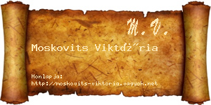 Moskovits Viktória névjegykártya