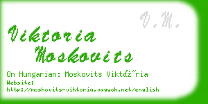viktoria moskovits business card